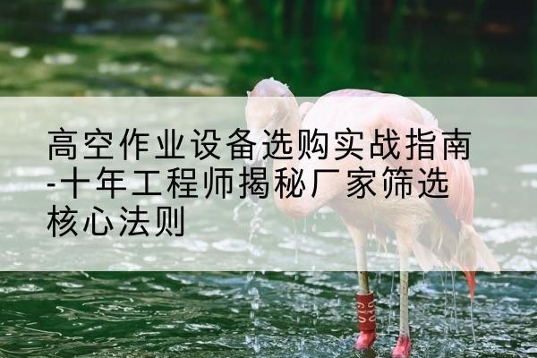 临颍剪叉式升降机厂家-高空作业设备选购实战指南-十年工程师揭秘厂家筛选核心法则
