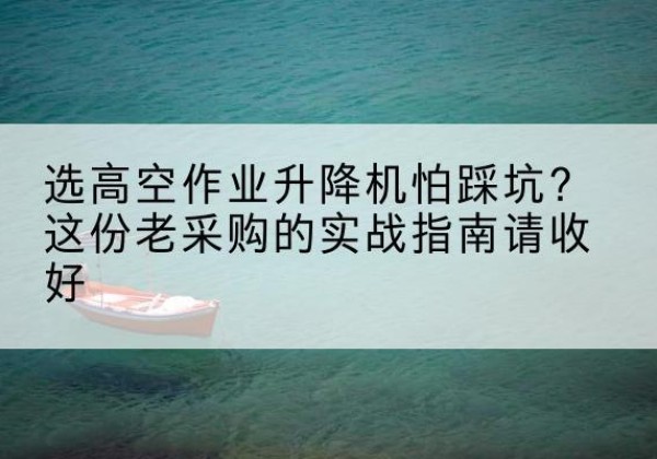 临颍高空作业升降机厂家推荐-选高空作业升降机怕踩坑？这份老采购的实战指南请收好
